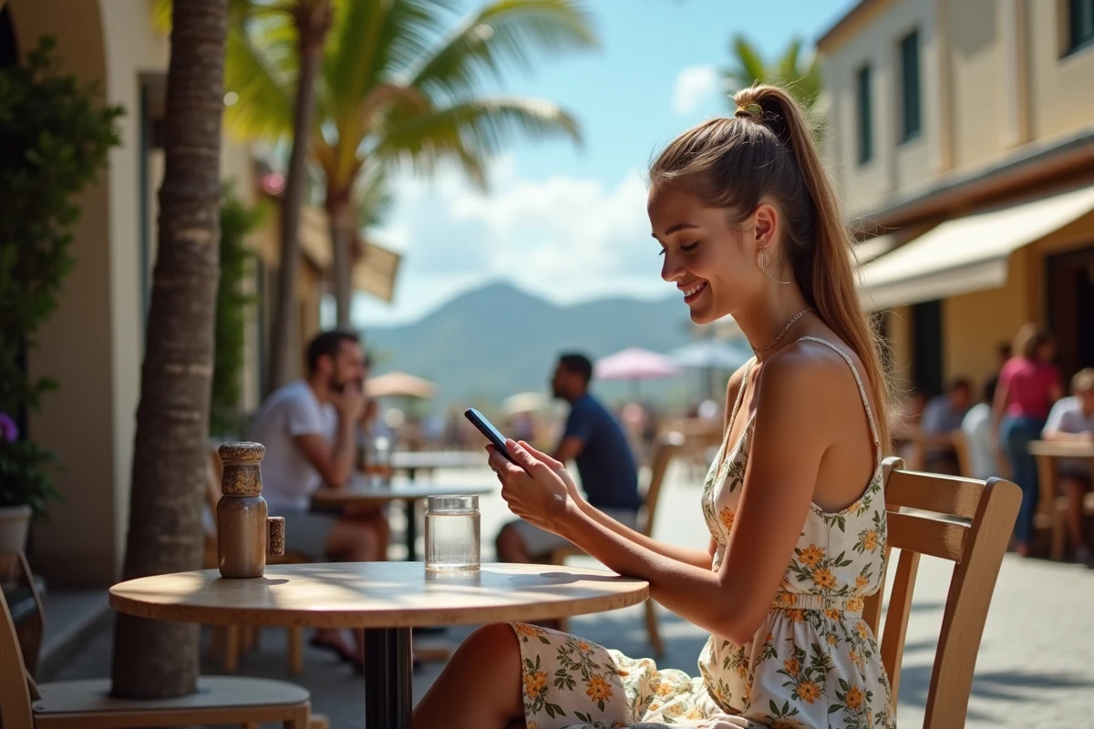 Jeune femme vérifiant l